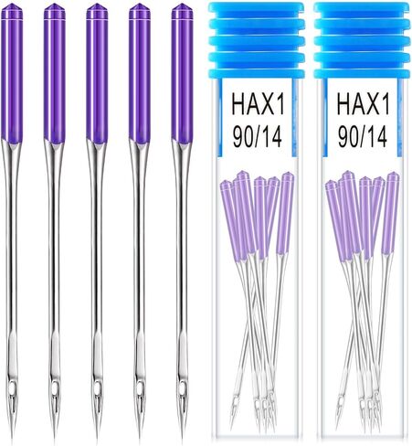 30pcs 90/14 Prevent Skipped Stiches Ball Point Sewing Machine Needles, Universal Sewing Machine Needles for Knit Fabric,Compatible with Home Sewing Machine in Saudi Arabia