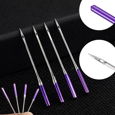 30pcs 90/14 Prevent Skipped Stiches Ball Point Sewing Machine Needles, Universal Sewing Machine Needles for Knit Fabric,Compatible with Home Sewing Machine in Saudi Arabia