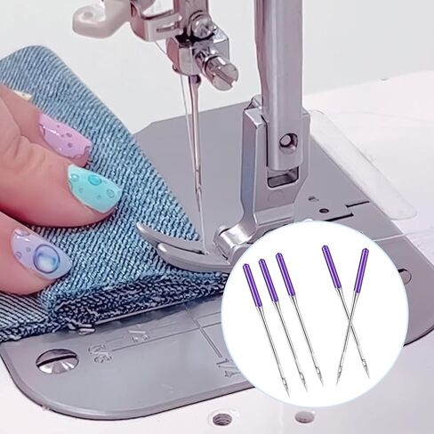 30pcs 90/14 Prevent Skipped Stiches Ball Point Sewing Machine Needles, Universal Sewing Machine Needles for Knit Fabric,Compatible with Home Sewing Machine in Saudi Arabia