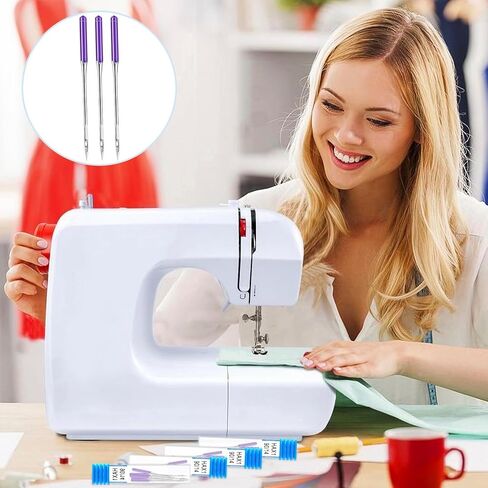 30pcs 90/14 Prevent Skipped Stiches Ball Point Sewing Machine Needles, Universal Sewing Machine Needles for Knit Fabric,Compatible with Home Sewing Machine in Saudi Arabia
