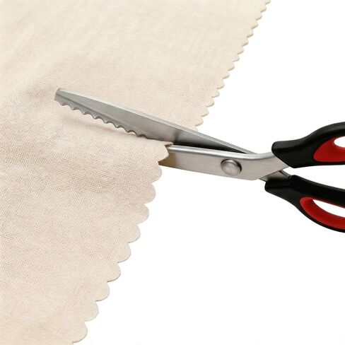 Pinking Shears，Pinking Shears Scissors for Fabric, Zig Zag Craft Scissors Decorative Edge, （Scalloped 7mm） for Fabric Cutting. in Kuwait
