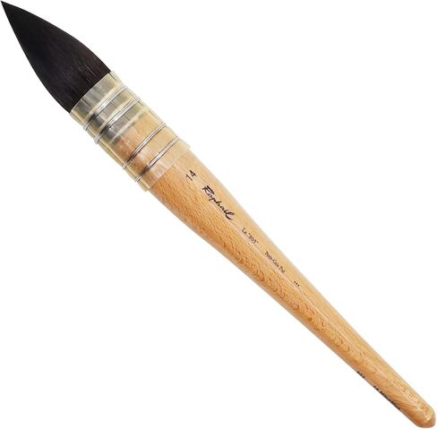 Professional Large Squirrel Hair Watercolor Brush Mop Brush, Ultra High Water Retention for Large Washes and Background Painting Made in France (Size 14) in Saudi Arabia