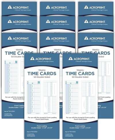 Acroprint إجمالي بطاقات الوقت مسجل الرواتب ES/الأخضر، حزمة من 550 (09‑9116‑550) in Kuwait