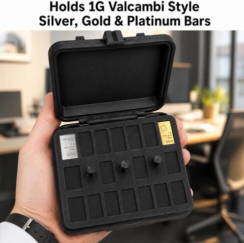 Display Case for Combibars Gold Silver Platinum Bars 1 Gram Holders, 162 Capacity Storage System (9 Trays) Collector Display for Desk, Office or Gift (Case Only, No Bars) in Kuwait