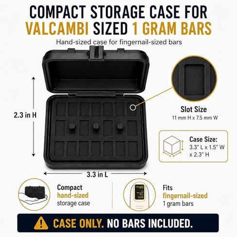 Display Case for Combibars Gold Silver Platinum Bars 1 Gram Holders, 162 Capacity Storage System (9 Trays) Collector Display for Desk, Office or Gift (Case Only, No Bars) in Kuwait