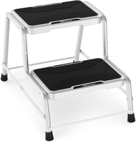 Step Stool, HBTower Step Stools for Adults Kids with Non-Slip Rubber Feet, Holds Up to 600 lbs, Lightweight Stepping Stools for Bedroom Kitchen Bathroom, Bed Steps for High Beds in Saudi Arabia