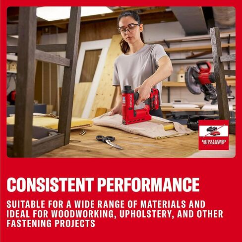 مسدس تدبيس V20 من CRAFTSMAN، دباسة تاج عريضة مقاس 3/8 بوصة، مسدس تدبيس لاسلكي يعمل بالبطارية، أداة فقط (CMCN410B) in Kuwait