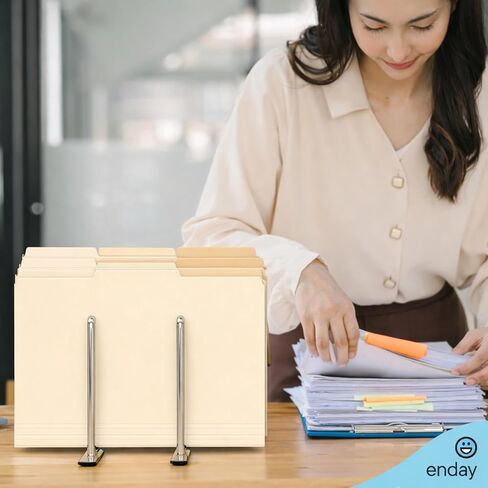 مجلدات ملفات Enday Manilla بحجم حرف 1/3 علامة تبويب مقطوعة (100 حزمة) - مجلدات Manilla، مجلدات ملفات بحجم Letter 1/3 علامة تبويب مقطوعة لتنظيم المكتب وحفظ المستندات in Kuwait