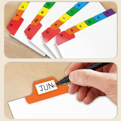 Chell 3x5 Index Card Dividers, Heavyweight A-Z Tabbed Guides, 110 lb. Cover Weight, with Blank Stickers, 1 Set in Kuwait