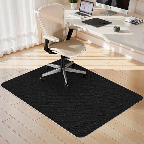 Sycoodeal Office Chair Mat for Hardwood Floor,Slip Resistant Floor Mat for Office Computer Gaming Chair,Heavy Duty Floor Protector for Rolling Chairs,Easy to Clean,Black(36"x48") in Kuwait