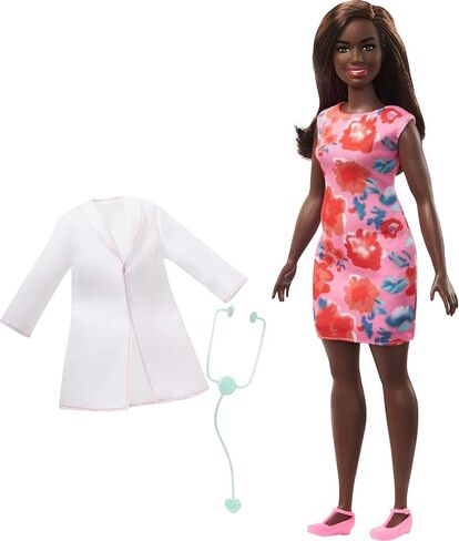 Barbie Nurse Blonde Doll (12-in) with Scrubs Featuring a Medical Tool Print Top & Pink Pants, White Shoes & StethoscopeAccessory, Great For Ages 3 Years Old & Up in Saudi Arabia