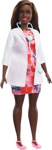 Barbie Nurse Blonde Doll (12-in) with Scrubs Featuring a Medical Tool Print Top & Pink Pants, White Shoes & StethoscopeAccessory, Great For Ages 3 Years Old & Up in Saudi Arabia