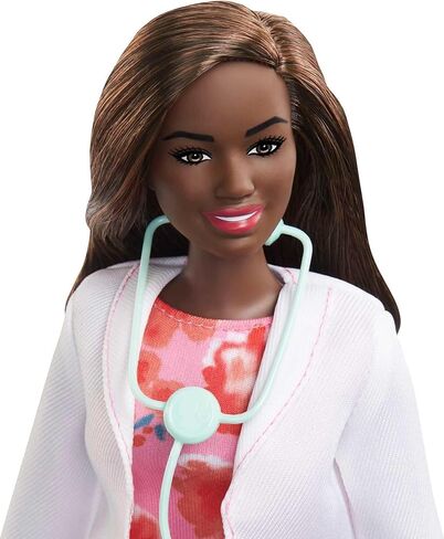 Barbie Nurse Blonde Doll (12-in) with Scrubs Featuring a Medical Tool Print Top & Pink Pants, White Shoes & StethoscopeAccessory, Great For Ages 3 Years Old & Up in Saudi Arabia