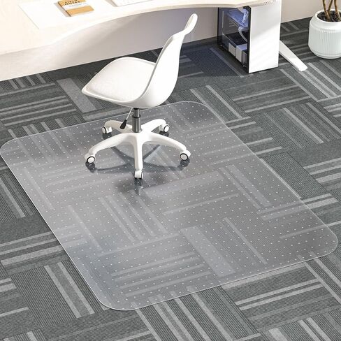 53" X 45" Office Chair Mat for Hardwood Floor, PVC Clear Desk Chair Mat for Hard Floors - Can't be Used on Carpet in Kuwait