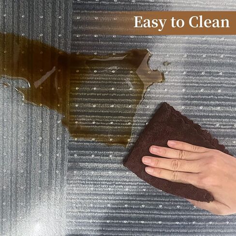 53" X 45" Office Chair Mat for Hardwood Floor, PVC Clear Desk Chair Mat for Hard Floors - Can't be Used on Carpet in Kuwait