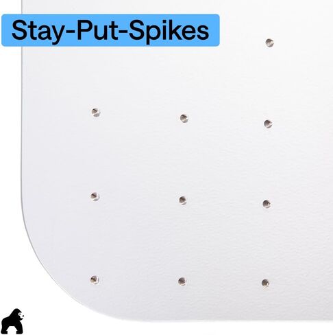 GORILLA GRIP Slip Resistant Clear Office Chair Mat for Carpet Floors, Smooth Rolling Glide Under Desk, Heavy Duty Plastic Computer Mats and Carpeted Floor Protector, Work and Gaming Chairs, 29x47 in Kuwait