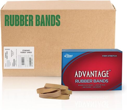 Alliance Advantage Rubber Bands, Size #105 (5" x 5/8"), 10 lb. Case (Contains 10-1 lb. Boxes), Natural Crepe (27055CS) in Kuwait