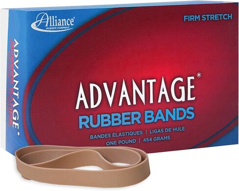 Alliance Advantage Rubber Bands, Size #105 (5" x 5/8"), 10 lb. Case (Contains 10-1 lb. Boxes), Natural Crepe (27055CS) in Kuwait