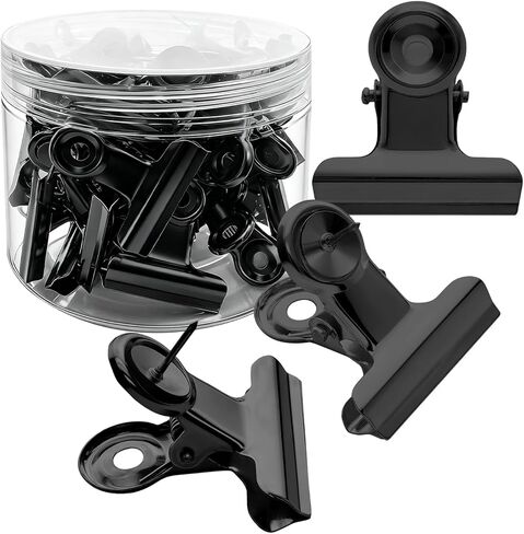 30Pcs Push Pins Clips Upgraded Thumb Tacks with Metal Clips for Cork Board No Hole Paper Clips Cork Board Tacks for Office School Home Bulletin Board Supplies (Silver) in Saudi Arabia