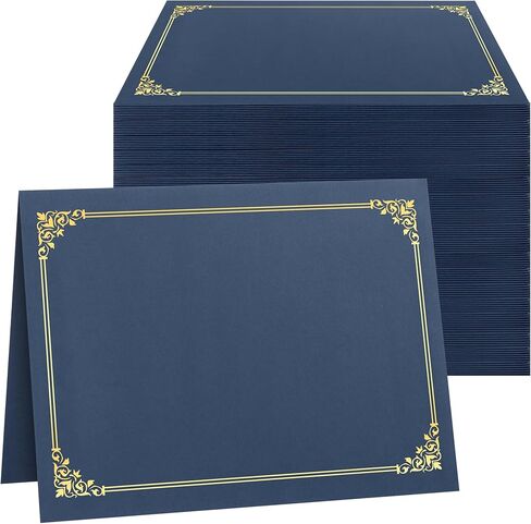 SUNEE Certificate Holders(Navy Blue, 30 Packs), Diploma Covers Gold Foil Border, for Letter Size 8.5x11 Certificates, Cardstock, Document Papers in Kuwait