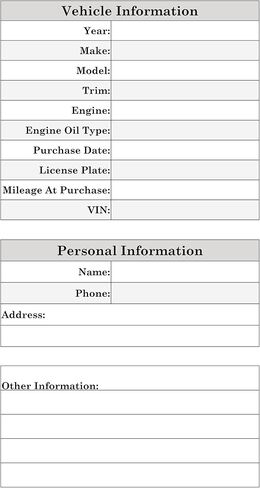 Vehicle Mileage Log Book with Odometer Tracker and Notes, 5 x 8.5 in in Kuwait