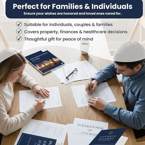 By The Willow Estate Planning Kit – Last Will and Testament Kit, Living Will, Durable Power of Attorney & Medical Directive - Attorney Approved Forms, Valid in 50 States in Kuwait