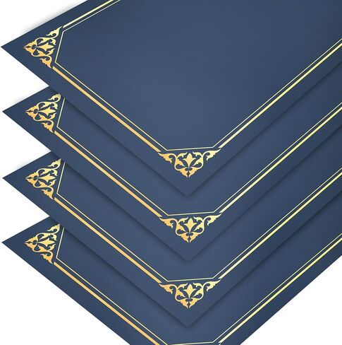 50 Packs Certificate Holders, Navy Blue Diploma Holders, Certificate Covers with Gold Foil Border for Letter Size 8.5 x 11 Award Certificates, Diploma and Documents in Kuwait