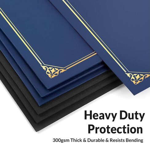 50 Packs Certificate Holders, Navy Blue Diploma Holders, Certificate Covers with Gold Foil Border for Letter Size 8.5 x 11 Award Certificates, Diploma and Documents in Kuwait
