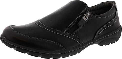Dr. Scholl's Women Hyacinth Faux Leather Slip On Casual Shoes, Brown, 8W in Saudi Arabia
