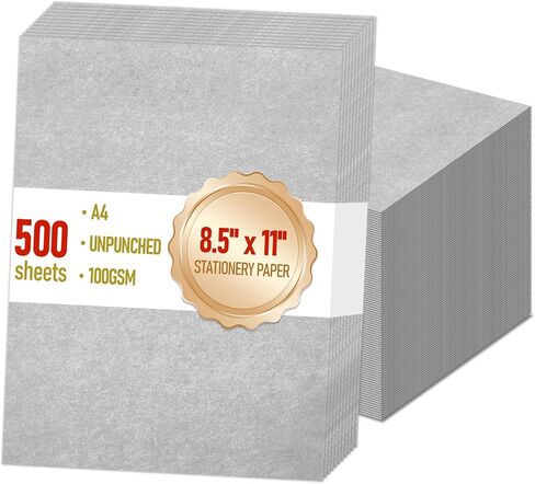 500 ورقة من ورق البرشمان للشهادات، مقاس 8.5 × 11 بوصة، 100 جرام في المتر المربع، تستأنف القرطاسية الورقية ذات الوجهين حجم الرسالة الثابتة لدعوة بطاقة الأعمال اليدوية للدبلوم (العاجي) in Kuwait