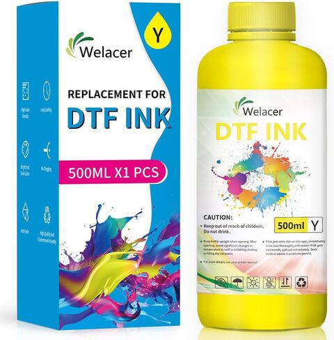 حبر DTF أبيض 500 مل - إعادة تعبئة مجموعة تحويل الحبر الممتازة لنقل الحرارة لـ I3200، XP600، R1390، L1800، ET2800 ET8500 R2400، L800، 1430، P400، P800، XP-15000 لجميع طابعات DTF، لفيلم DTF in Kuwait