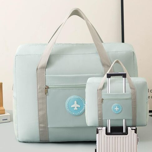 Waterproof Foldable Travel Bag, Extra Large Storage Duffle Bag with Zippers and Handles, Big Foldable Duffle Bag for Travel,Blue in Kuwait