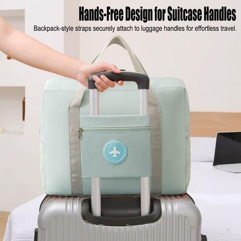 Waterproof Foldable Travel Bag, Extra Large Storage Duffle Bag with Zippers and Handles, Big Foldable Duffle Bag for Travel,Blue in Kuwait