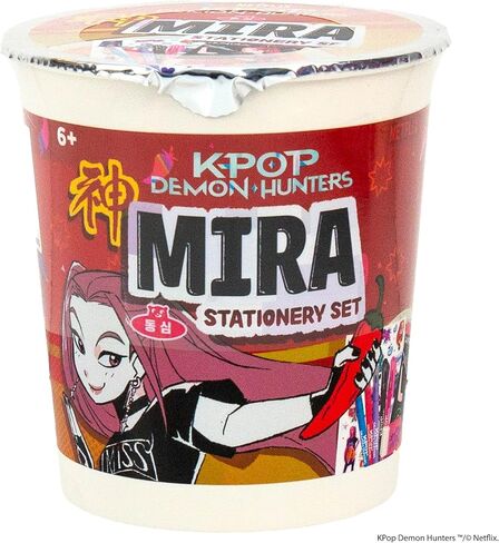 Kpop Demon Hunters™ Mira Stationery Set with Mini Notebook, Gel Pens, Markers, Eraser, Bonus Kpop Stickers & Cute Storage, Official K Pop Demon Hunters Merch for K-Pop Fans, Students, Teens in Saudi Arabia