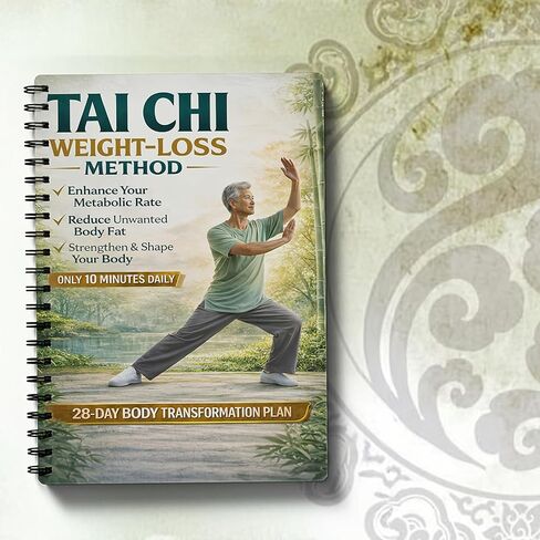 28-Day Tai Chi Weight Loss Plan – 10-Minute Daily Low-Impact Exercises for Home, Knee-Friendly Fitness Planner to Improve Posture, Balance & Core Strength in Kuwait