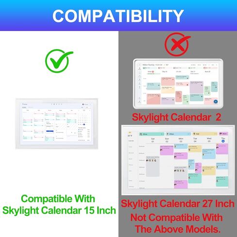 Desktop Stand for Skylight Calendar 15 inch Gen 1- Heavy-Duty Adjustable Metal Stand, Premium Accessory for Digital Calendar (Note: Not Compatible with Skylight Calendar 15" Gen 2) - Silver in Saudi Arabia