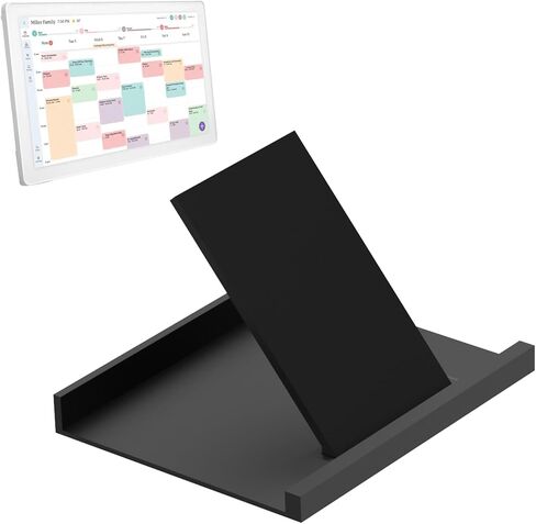 حامل مكتب قائم بذاته متوافق مع Skylight Calendar بحد أقصى 27 بوصة، حامل وقاعدة ثابتة لسطح المكتب، بديل للتركيب على الحائط، حامل ثابت لعرض التقويم الرقمي، أسود in Kuwait