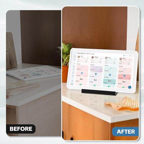 حامل مكتب قائم بذاته متوافق مع Skylight Calendar بحد أقصى 27 بوصة، حامل وقاعدة ثابتة لسطح المكتب، بديل للتركيب على الحائط، حامل ثابت لعرض التقويم الرقمي، أسود in Kuwait