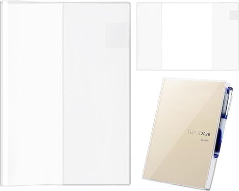 غطاء مخطط شفاف مقاس A5، يناسب Hobonichi Techo Cousin 2026 A5، متوافق مع Midori، واقي لأجهزة الكمبيوتر المحمولة Stalogy (عبوة واحدة) in Kuwait