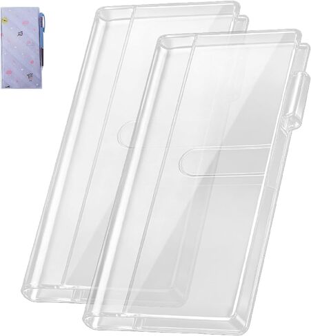 غطاء مخطط شفاف مضاد للاصفرار لأسابيع Hobonichi وMega، مناسب تمامًا، غير واهٍ، مرن ومتين، حلقة قلم وجيوب معززة، كم مخطط مقاوم للماء (عبوة واحدة) in Kuwait