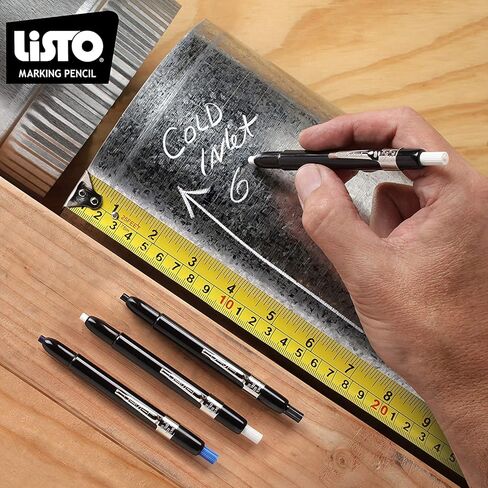مجموعة علامات Listo 1620 و162 - أصفر، 12 قلم رصاص، 72 سلسلة لإعادة التعبئة - أقلام تحديد الشحوم/الصين/أقلام الشمع. 1 قلم رصاص برتقالي متضمن. in Kuwait