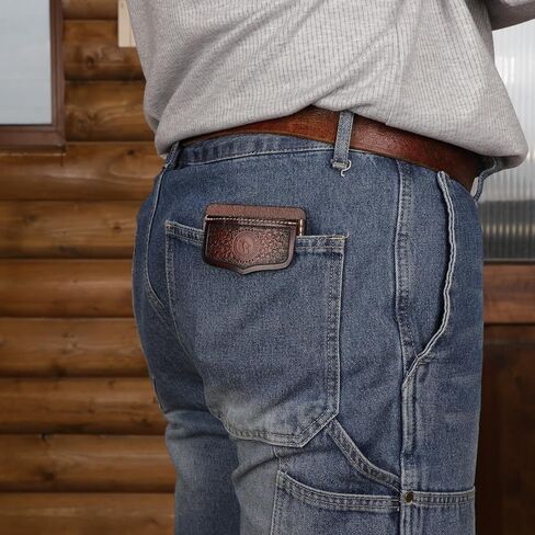 Tourbon Genuine Leather Pocket Protector for Men Durable Tool Pouch for Jeans Shirts Pocket Sleeve for Pens and Tools in Saudi Arabia