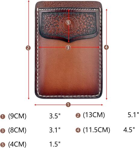 Tourbon Genuine Leather Pocket Protector for Men Durable Tool Pouch for Jeans Shirts Pocket Sleeve for Pens and Tools in Saudi Arabia