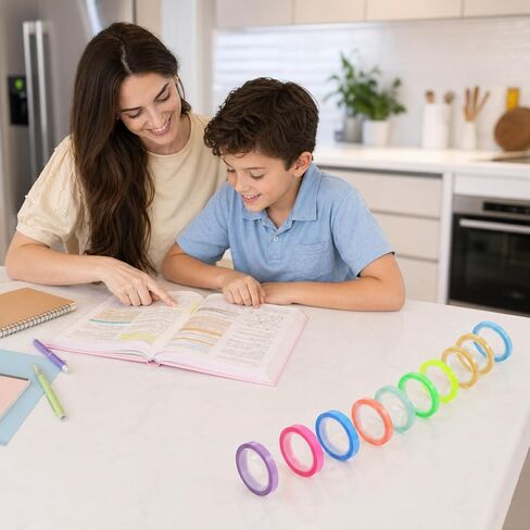 20 Rolls Highlighter Tape, 10-Color Highlighting Tape Removable, 0.2 x 16.4 ft Fluorescent Colored PET Tapes for Reading Notes, Teachers & Students (0.6cm x 5m) in Kuwait