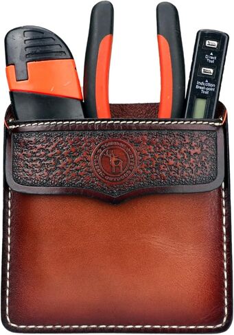 Tourbon Genuine Leather Pocket Protector for Men Durable Tool Pouch for Jeans Shirts Pocket Sleeve for Pens and Tools in Saudi Arabia