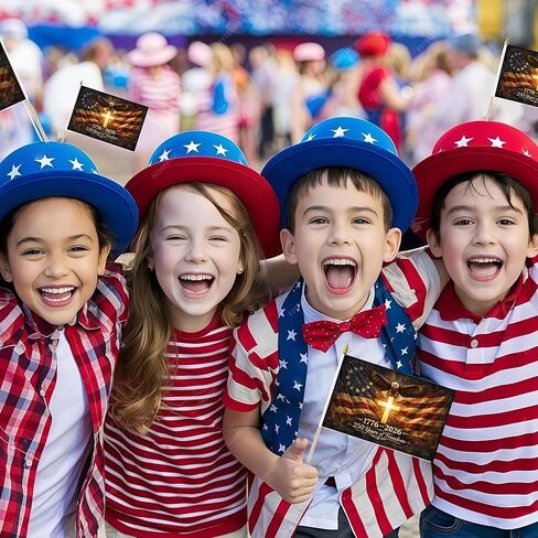 12 PCS Small American Flags on Stick 4th of July Decorations Flag 250 Years of Freedom We The People 1776-2026 250th Birthday Patriotic Signs Hand Held Flags for Room House Welcome Lawn Backdrop Parade (12) in Saudi Arabia