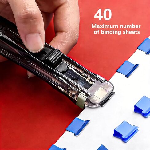 Reusable Portable Paper Clip Dispenser Set (2-Pack) — 40-Sheet Capacity, Includes 140 Metal Refill Clips (40 Silver + 100 Assorted Colors) — Ideal for Home, School, and Office Use (Black & White) in Kuwait