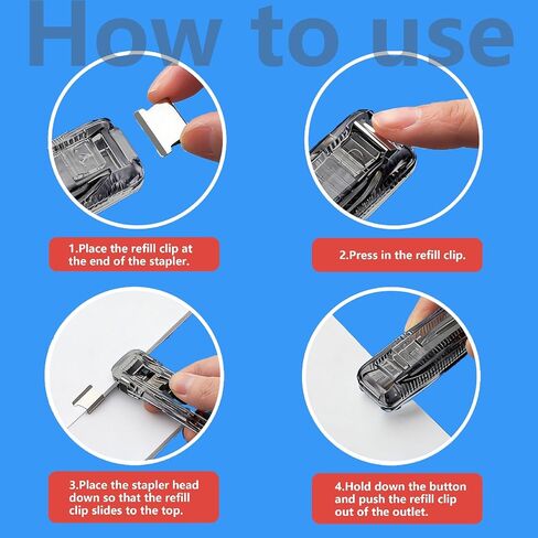 Reusable Portable Paper Clip Dispenser Set (2-Pack) — 40-Sheet Capacity, Includes 140 Metal Refill Clips (40 Silver + 100 Assorted Colors) — Ideal for Home, School, and Office Use (Black & White) in Kuwait