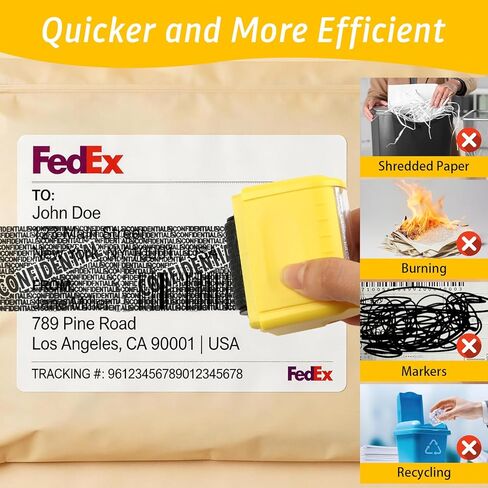 Identity Theft Protection Roller Stamp, Id Defender Roller Stamp, Confidential Stamp, Address Blocker Roller Stamps for Your Privacy and Security (3 Refill Ink Included) in Kuwait