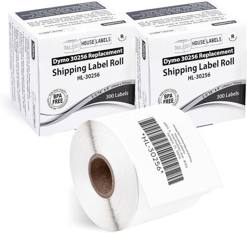 ملصقات شحن DYMO 30256 متوافقة مع HOUSELABELS (2-5/16 بوصة × 4 بوصة)، مع لاصق قابل للإزالة، متوافق مع طابعات سطح المكتب DYMO LW 450، 4XL، Rollo & Zebra، 12 لفة /3600 ملصق in Kuwait